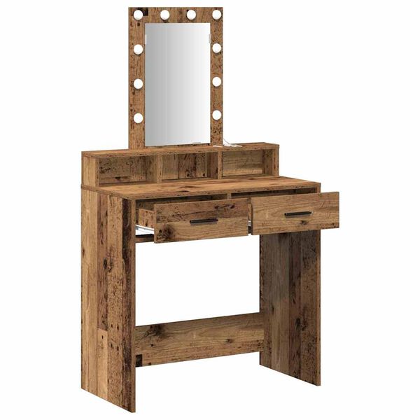 vidaXL Schminktisch mit Speicher Braun 79 x 41 x 140 cm Holzwerkstoff