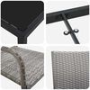 vidaXL Garten Essgruppe mit Kissen 3 pcs Grau Poly-Rattan