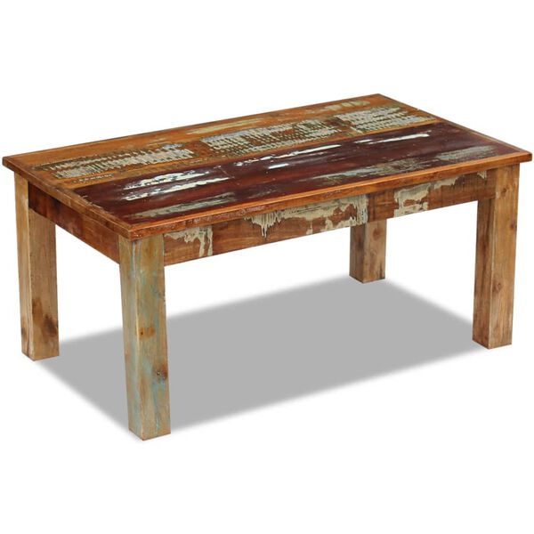 vidaXL Couchtisch Altholz Massiv 100x60x45 cm