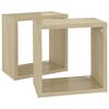 vidaXL W&uuml;rfelregale 2 Stk. Sonoma-Eiche 26x15x26 cm