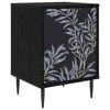 vidaXL Nachttisch DOKKUM Schwarz Eichen-Optik 36 x 33 x 51 cm