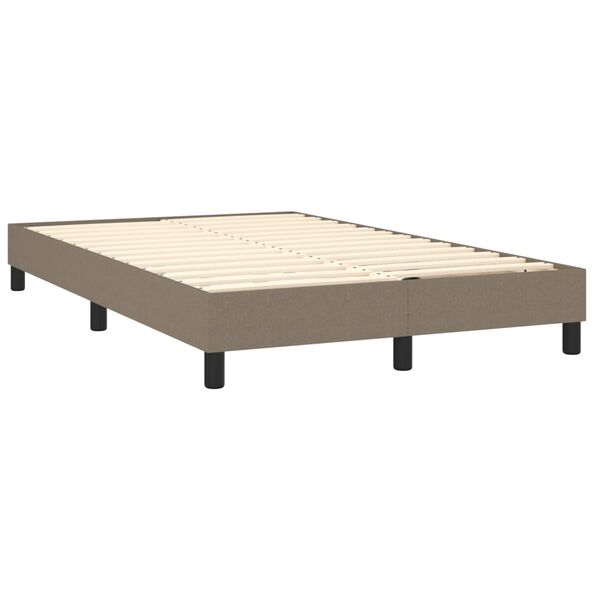 vidaXL Boxspringbettgestell Taupe 120x200 cm Stoff
