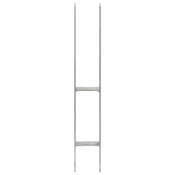 vidaXL Pfostentr&auml;ger 6 Stk. Silbern 8&times;6&times;60 cm Verzinkter Stahl