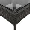vidaXL 3-tlg. Garten-Essgruppe mit Kissen Schwarz Poly Rattan Glas