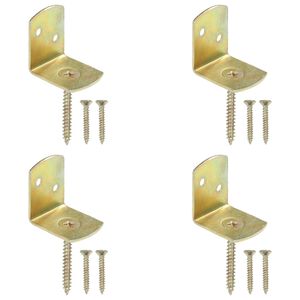 vidaXL Flechtzaunhalter 4 Stk. L-Form Verzinktes Metall