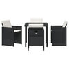 vidaXL Garten Essgruppe mit Kissen 9 pcs Hellgrau Poly-Rattan