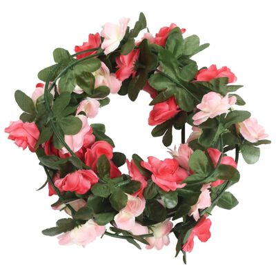 vidaXL Weihnachtskränze 6 Stk. Frühlingsrosen 250 cm