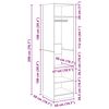 vidaXL Kleiderschrank Hochglanz-Wei&szlig; 50x50x200 cm Holzwerkstoff