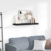 vidaXL Schweberegal Schwarz 80x23,5x3,8 cm MDF