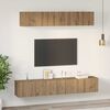 vidaXL TV-Schrankset Wandmontiert 5 pcs Artisan-Eiche Holzwerkstoff