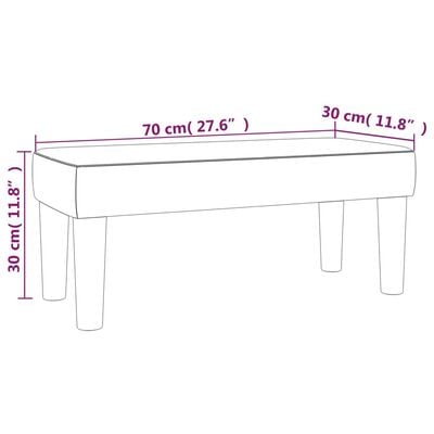 vidaXL Sitzbank Dunkelblau 70x30x30 cm Samt