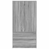 vidaXL Schrank mit T&uuml;r Graues Sonoma 79,5 x 49 x 156 cm Holzwerkstoff