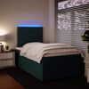 vidaXL Boxspringbett mit Matratze Dunkelgr&uuml;n 120x190 cm Samt