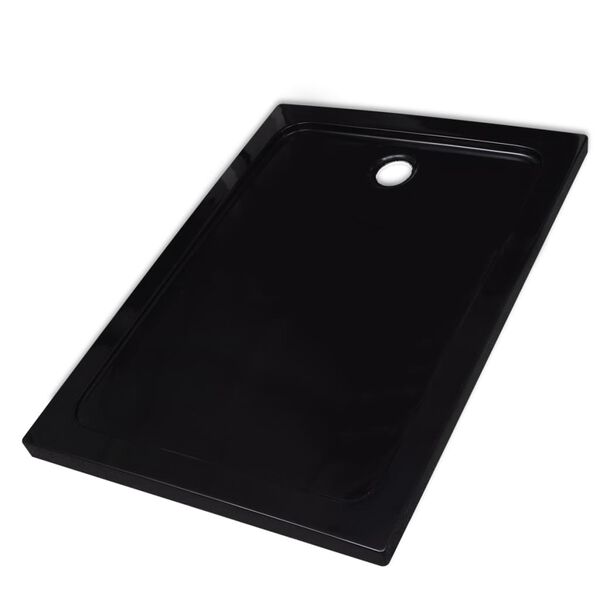 vidaXL Duschtasse ABS Rechteckig Schwarz 80&times;110 cm