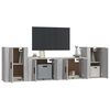 vidaXL 4-tlg. TV-Schrank-Set Grau Sonoma Holzwerkstoff