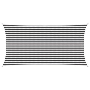 vidaXL Sonnensegel Anthrazit und Wei&szlig; 2,5 x 5 m HDPE