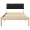 vidaXL Bettgestell Braun und Schwarz 90 x 190 cm Massivholz Kiefer