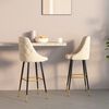 vidaXL Barhocker 2 Stk. Creme Samt