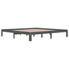 vidaXL Massivholzbett Grau Kiefer 200x200 cm