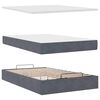 vidaXL Ottoman-Bett mit Matratzen Dunkelgrau 120x200 cm Samt