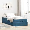 vidaXL Ottoman-Bett mit Matratze Dunkelblau 100x200 cm Samt