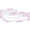 vidaXL Boxspringbett mit Matratze & LED Schwarz 180x210 cm Samt
