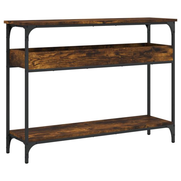 vidaXL Konsolentisch mit Ablage R&auml;uchereiche 100x29x75cm Holzwerkstoff