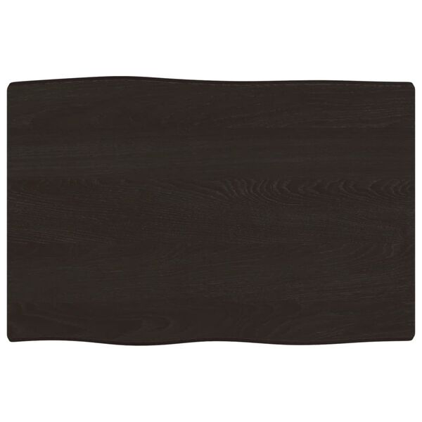 vidaXL Tischplatte 60x40x2 cm Massivholz Eiche Behandelt Baumkante