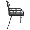 vidaXL Gartenst&uuml;hle 2 Stk. mit Kissen Schwarz Poly Rattan