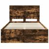 vidaXL Bettrahmen Ger&auml;ucherte Eiche 135 x 190 cm Massives Kiefernholz