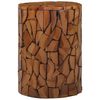 vidaXL Mosaik Hocker Braun Massivholz Teak