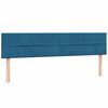 vidaXL Boxspringbett mit Matratzen Dunkelblau 180x220 cm Samt