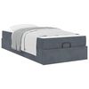 vidaXL Bettgestell mit Matratze mit Matratze 2 pcs Dunkelgrau Samt