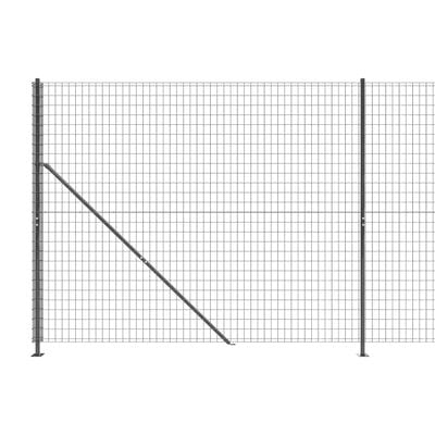 vidaXL Maschendrahtzaun mit Bodenflansch Anthrazit 2,2x10 m