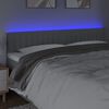 vidaXL LED Kopfteil Hellgrau 160x5x78/88 cm Stoff