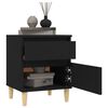 vidaXL Nachttische 2 Stk. Schwarz 40x35x50 cm
