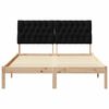 vidaXL Bettgestell mit gepolstertem Kopfteil Braun 135 x 190 cm