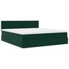 vidaXL Ottoman-Bett mit Matratzen Dunkelgr&uuml;n 200x200 cm Samt