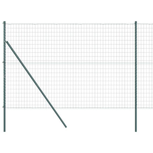 vidaXL Zaun mit Pfosten Gr&uuml;n 1,5 x 10 m Stahl und PVC