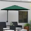 vidaXL Garten-Sonnenschirm Gr&uuml;n 248 x 248 x 148 cm Polyester und Stahl