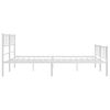 vidaXL Bettgestell mit Kopf- und Fu&szlig;teil Metall Wei&szlig; 183x213 cm