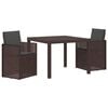vidaXL Garten Essgruppe 3 Stk. Braun und Anthrazit PP