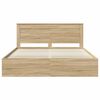 vidaXL Bettrahmen Sonoma 200 x 200 cm Massives Kiefernholz