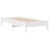 vidaXL Massivholzbett mit Regal ohne Matratze Weiß 75x190 cm Kiefer