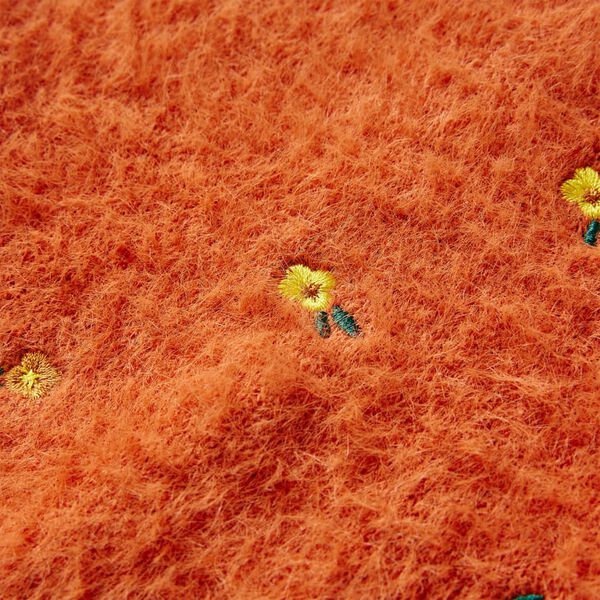 Kinderpullover Gestrickt Dunkelorange 104