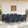 vidaXL Garten Essgruppe 9 pcs Anthrazit Polypropylen