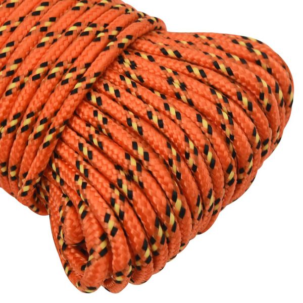 vidaXL Bootsseil Orange 3 mm 500 m Polypropylen