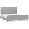 vidaXL Bettgestell ohne Matratze Hellgrau 180x200 cm Stoff