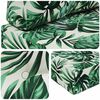 vidaXL Sofakissen f&uuml;r drau&szlig;en 3 pcs Blattmuster Polyester