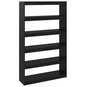vidaXL B&uuml;cherregal/Raumteiler Schwarz 100x30x167,5cm Massivholz Kiefer